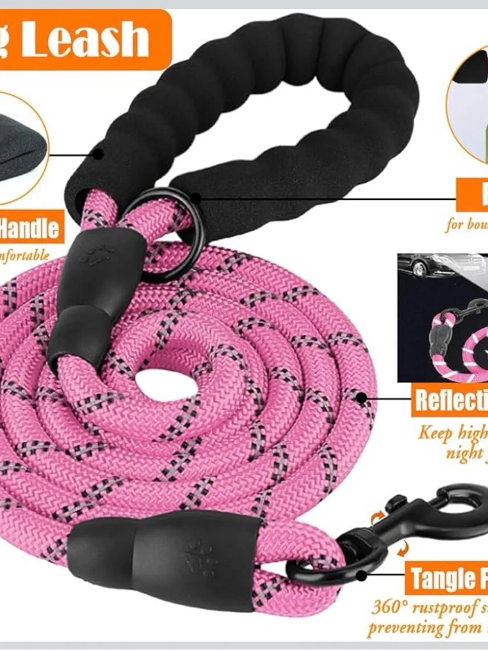 Adjustable Pink Padded Dog Harness and Leash Set for Small Dogs -